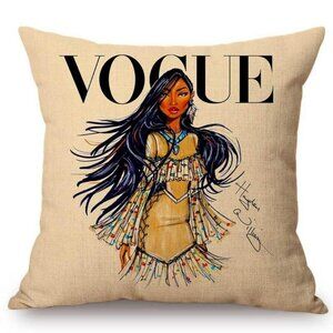 Pocahontas Princess Accent Pillowcase Throw Pillow Cushion Cover Home Decor Gift